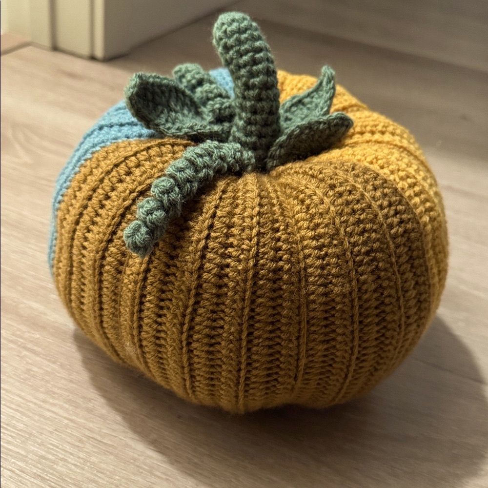 Handmade Colorful Crochet Decorative Pumpkin